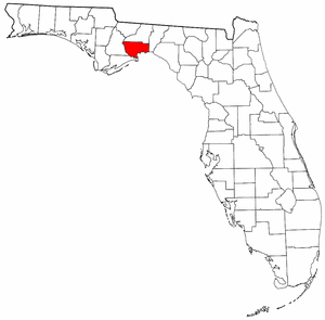 Map with Wakulla County Highlighted
